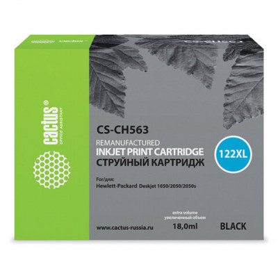 Изображение: Картридж струйный CACTUS (CS-CH563) для HP Deskjet 1050/2050/2050S, черный