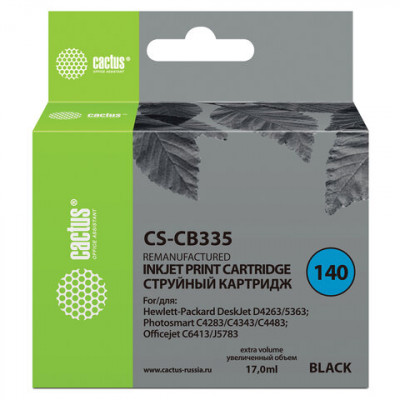 Картридж струйный CACTUS (CS-CB335) для HP C4283/C4383/J5783/Deskjet D4263, черный Картридж струйный CACTUS (CS-CB335) для HP C4283/C4383/J5783/Deskjet D4263, черный