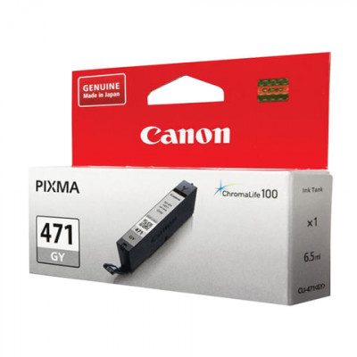 Изображение: Картридж струйный CANON (CLI-471GY) PIXMA MG5740/MG6840/MG7740, серый, оригинальный, ресурс 780 стр., 0404C001