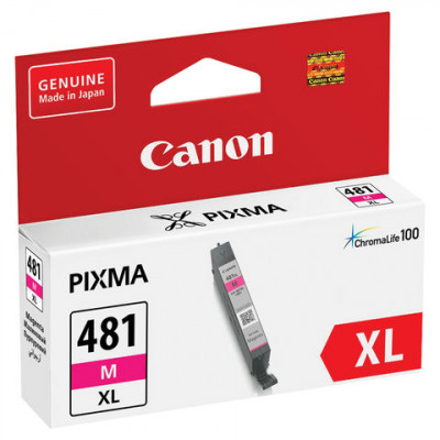 Изображение: Картридж струйный CANON (CLI-481M XL) для PIXMA TS704 / TS6140, пурпурный, ресурс 474 страницы, оригинальный, 2045C001