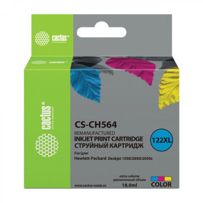 Изображение: Картридж струйный CACTUS (CS-CH564) для HP Deskjet 1050/2050/2050S, цветной