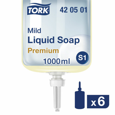 Изображение: Картридж с жидким мылом одноразовый TORK (Система S1) Premium, 1 л, 420501