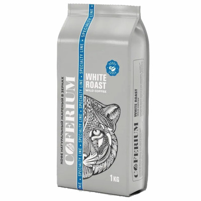 Изображение: Кофе в зернах COFERIUM "WHITE ROAST" 1 кг, 48007