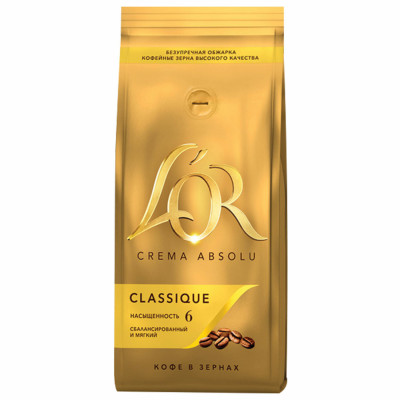 Изображение: Кофе в зернах L’OR "Crema Absolu Classique" 1 кг, 8051298