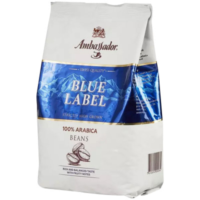 Изображение: Кофе в зернах AMBASSADOR "Blue Label" 1 кг, арабика 100%, ШФ000025903