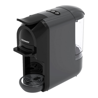Изображение: Кофемашина капсульная 3 в 1 для молотого кофе и капсул DOLCE GUSTO и NESPRESSO, SONNEN CM510G,1450 Вт, 0,6 л, графит, 457339