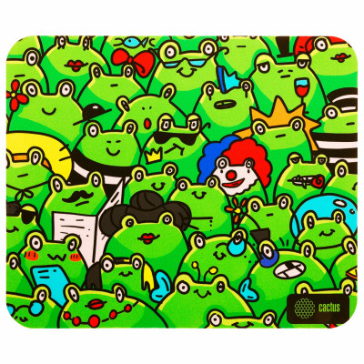 Изображение: Коврик для мыши CACTUS "Frogs", 300x250x3 мм, CS-MP-D09M