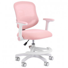 Кресло детское с подставкой для ног BRABIX KIDS "MG-215", сетка/ткань TW, розовое, 533311