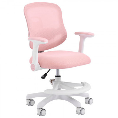 Изображение: Кресло детское с подставкой для ног BRABIX KIDS "MG-215", сетка/ткань TW, розовое, 533311