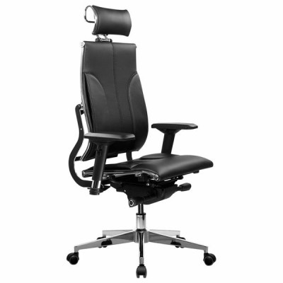 Изображение: Кресло МЕТТА "YOGA" Y 2DM B2-10D, 2D-спинка, 3D-подголовник, 4D-подлокотники, экокожа, черное