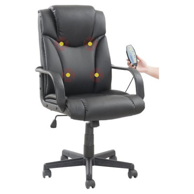 Изображение: Кресло офисное BRABIX "Relax MS-001", 4 массажных модуля, экокожа, черное, 532519