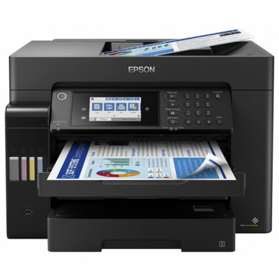 Изображение: МФУ струйное EPSON L15160 "4 в 1" А3+, 25 стр./мин, 4800х2400, ДУПЛЕКС, АПД, сетевая карта, Wi-Fi, СНПЧ, C11CH71404