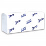 Полотенца бумажные 200 шт., PROtissue (H2) PREMIUM, 1-слойные, белые, КОМПЛЕКТ 28 пачек, 24х21,5 см, Z-сложение, С446