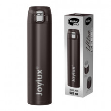 Термокружка 520 мл JOYLUX (ДЖОЙЛЮКС) ULTRA BROWN, нержавеющая сталь SUS304, коричневый матовый, 700279