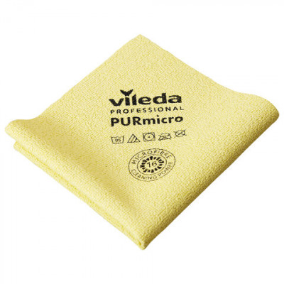 Салфетки VILEDA PROFESSIONAL "ПУРмикро Актив" КОМПЛЕКТ 5 шт., супервпитывание, микроволокно, желтый, 38х35 см, 174072 Салфетки VILEDA PROFESSIONAL "ПУРмикро Актив" КОМПЛЕКТ 5 шт., супервпитывание, микроволокно, желтый, 38х35 см, 174072