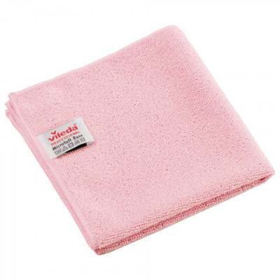 Салфетки VILEDA PROFESSIONAL "МикроТафф Бейс" КОМПЛЕКТ 5 шт., микрофибра, красный, 36х36 см, 174178 Салфетки VILEDA PROFESSIONAL "МикроТафф Бейс" КОМПЛЕКТ 5 шт., микрофибра, красный, 36х36 см, 174178