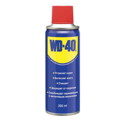 Изображение: Средство WD-40 универсальное, 200 мл, для тысячи применений в офисе, быту, производстве, WD0001