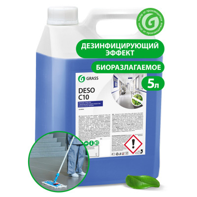 Изображение: Средство моющее c дезинфицирующим эффектом 5 кг GRASS DESO C10, концентрат, 125191
