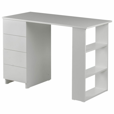 Изображение: Стол письменный/компьютерный BRABIX "Scandi CD-016", 1100х500х750 мм, 4 ящика, белый, 641891, ЦБ013707-1