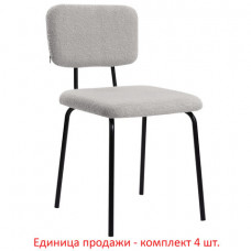 Стулья BRABIX "Ideal CF-080", КОМПЛЕКТ 4 шт., черный каркас, букле серый, 533256