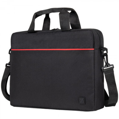Изображение: Сумка портфель BRAUBERG PRACTICAL с отделением для ноутбука 15,6", "Red line", черная, 29х40х7 см, 270829