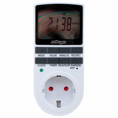 Изображение: Таймер электрический ENERGENIE LCD-дисплей 2,3" белый, EG-SST-01