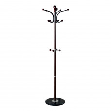Вешалка-стойка BRABIX "CR-274", металл/мрамор, 1,8 м, на диске диаметром 36 см, 5 крючков + 4 дополнительных, венге, 601744