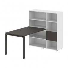 Стол-стеллаж EDIS U EURST 1213, мокко/мокко, 1790х1250х1355 мм