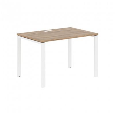 Изображение: Стол прямой EDIS U EUST 1180, дуб денвер светлый/белый, 1160х800х750 мм