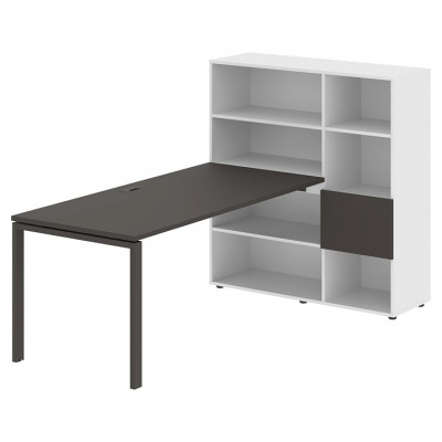 Изображение: Стол-стеллаж EDIS U EURST 1217, мокко/мокко, 2190х1250х1355 мм
