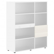 Стеллаж EDIS EHC 1145, ясень траун/белый, 1120х430х1355 мм