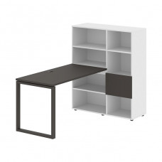 Стол-стеллаж EDIS Q EQRST 1113, мокко/мокко, 1790х1120х1355 мм