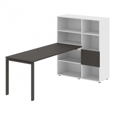 Изображение: Стол-стеллаж EDIS U EURST 1117, мокко/мокко, 2190х1120х1355 мм