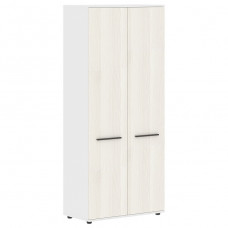 Шкаф высокий EDIS EHCS 85.1, ясень траун/мокко/белый, 852х430х1967 мм