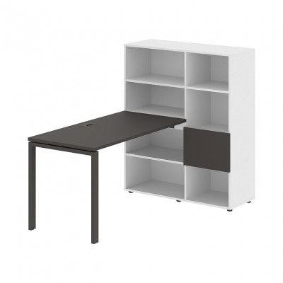 Изображение: Стол-стеллаж EDIS U EURST 1113, мокко/мокко, 1790х1120х1355 мм