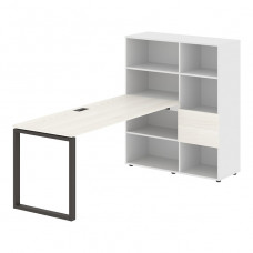 Стол-стеллаж EDIS Q EQRST 1117, ясень траун/мокко, 2190х1120х1355 мм