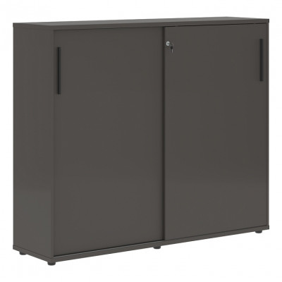 Изображение: Шкаф средний EDIS EMC 1643, мокко/черный, 1606х430х1355 мм
