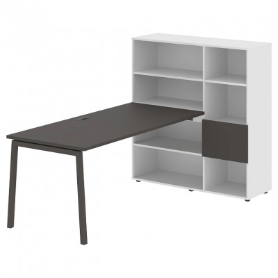Изображение: Стол-стеллаж EDIS L ELRST 1217, мокко/мокко, 2190х1250х1355 мм