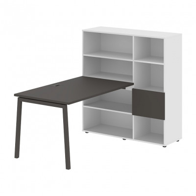 Изображение: Стол-стеллаж EDIS L ELRST 1213, мокко/мокко, 1790х1250х1355 мм
