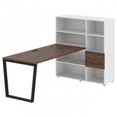 Стол-стеллаж EDIS V EVRST 1217, дуб денвер темный/черный, 2190х1250х1355 мм