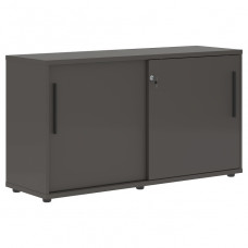 Шкаф низкий EDIS ELC 1343, мокко/черный, 1346х430х750 мм