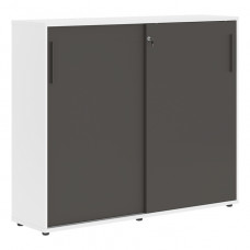 Шкаф средний EDIS EMC 1643, мокко/мокко/белый, 1606х430х1355 мм