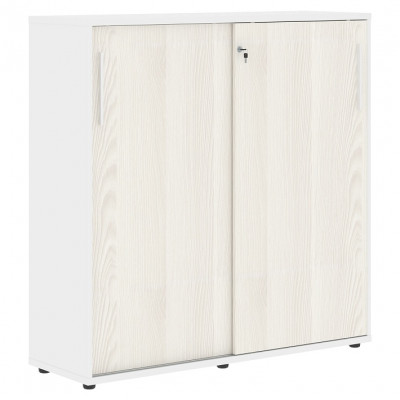 Изображение: Шкаф средний EDIS EMC 1343, ясень траун/белый, 1346х430х1355 мм