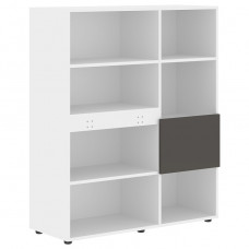 Стеллаж EDIS EHC 1145, мокко/белый, 1120х430х1355 мм