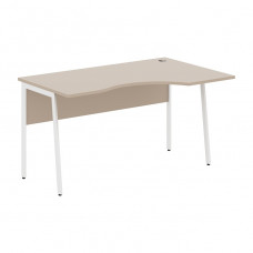 Стол рабочий IMAGO PLUS СА-2P(R), мокачино/белый, 1400х900х755 мм