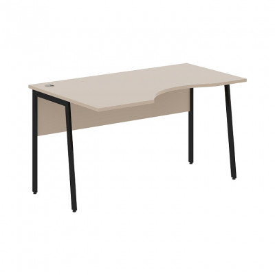 Изображение: Стол рабочий IMAGO PLUS СА-2P(L), мокачино/черный, 1400х900х755 мм