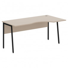 Стол рабочий IMAGO PLUS СА-1P(R), мокачино/черный, 1600х900х755 мм