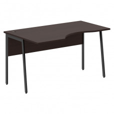 Стол эргономичный IMAGO PLUS СА-2P(L), левый, венге магия/антрацит, 1400х900х755 мм