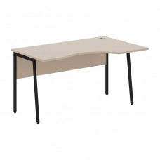 Стол рабочий IMAGO PLUS СА-2P(R), мокачино/черный, 1400х900х755 мм