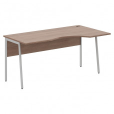 Стол эргономичный IMAGO PLUS СА-1P(R), правый, ясень шимо/алюминий, 1600х900х755 мм